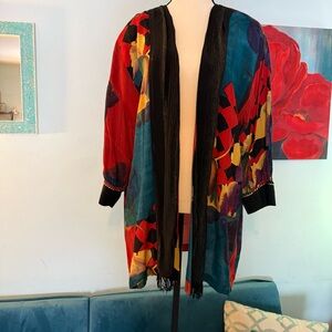 VTG 80s Top Blouse Blazer Retro MOD In Group Ltd. Open Front Blazer  Sz 10/12 L